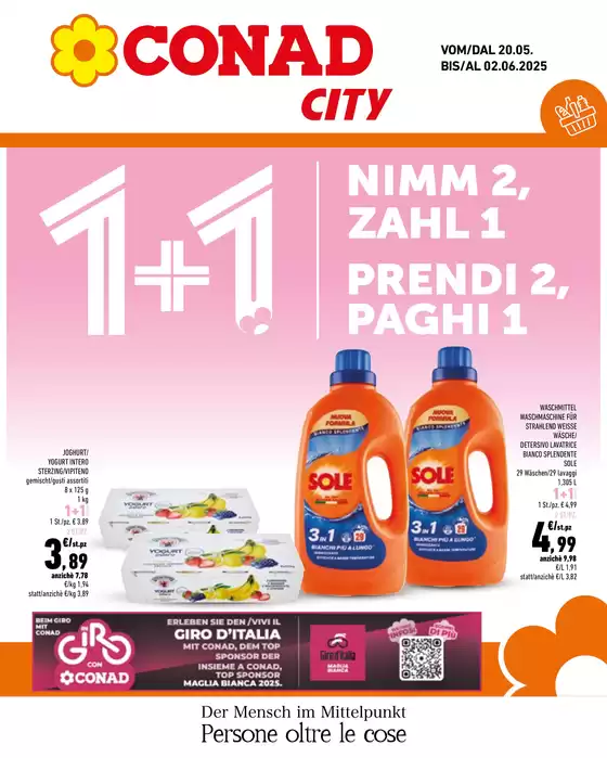 Volantino Conad City | Prendi 2 paghi 1 | 20/5/2025 - 2/6/2025