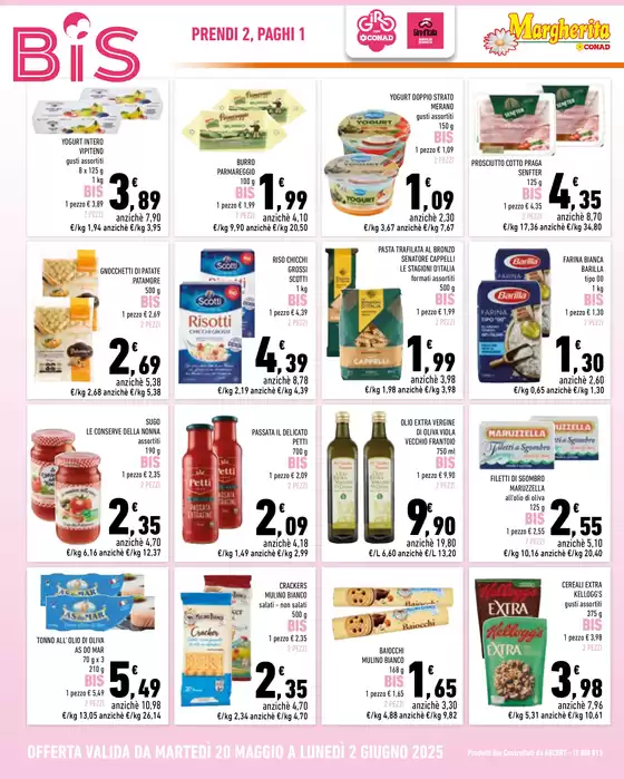 Volantino Margherita Conad | Prendi 2 paghi 1 | 20/5/2025 - 2/6/2025