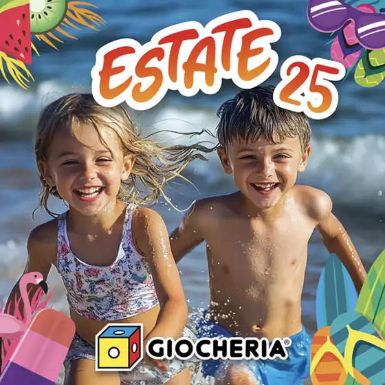 Volantino Giocheria a Ostia | Catalogo Estate 2025 | 13/5/2025 - 14/7/2025
