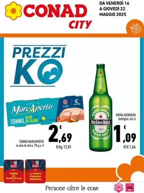 Volantino Conad City a Lucoli | PREZZI KO | 16/5/2025 - 22/5/2025