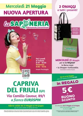 Offerte di Cura casa e corpo a Borgo Chiese | Benvenuta convenienza! in La Saponeria | 21/5/2025 - 10/6/2025