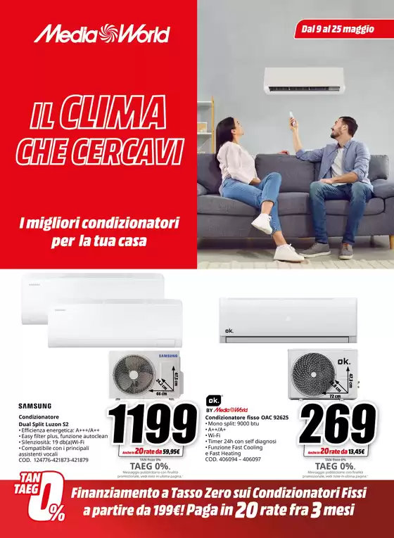 Volantino MediaWorld a Romano di Lombardia | Il Clima che cercavi | 15/5/2025 - 25/5/2025