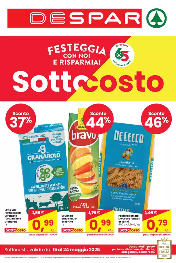 Volantino Despar a Treviso | Sottocosto | 15/5/2025 - 28/5/2025