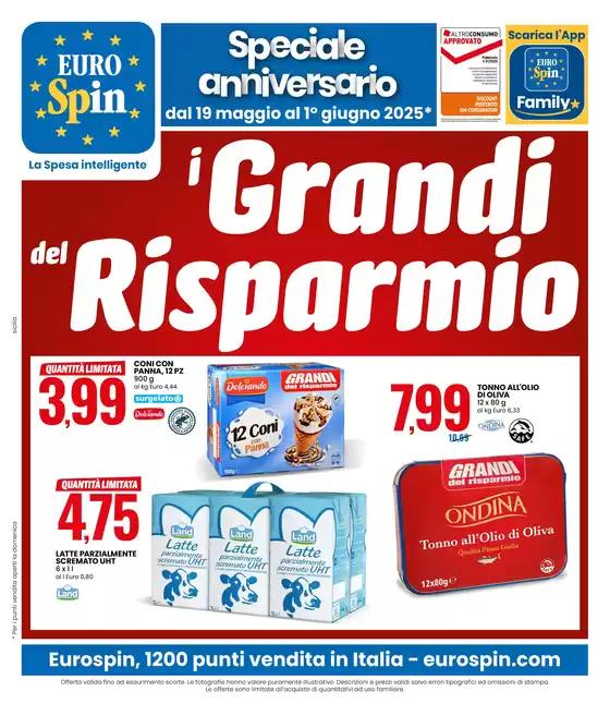 Volantino Eurospin a Catania | I Grandi del risparmio | 19/5/2025 - 1/6/2025