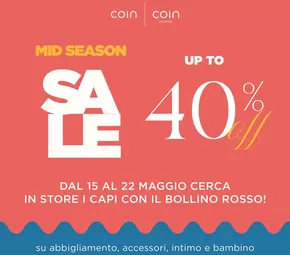 Offerte di Sport e Moda a Orani | up to 40% in Coin | 16/5/2025 - 22/5/2025