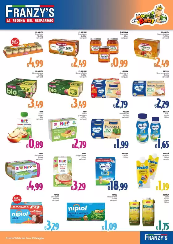 Volantino Franzy's | La regina del risparmio | 16/5/2025 - 29/5/2025