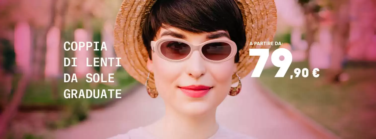 Volantino Ottica Claro a Napoli | Coppia di lenti da sole graduate a partire da 79,90€! | 19/5/2025 - 19/6/2025