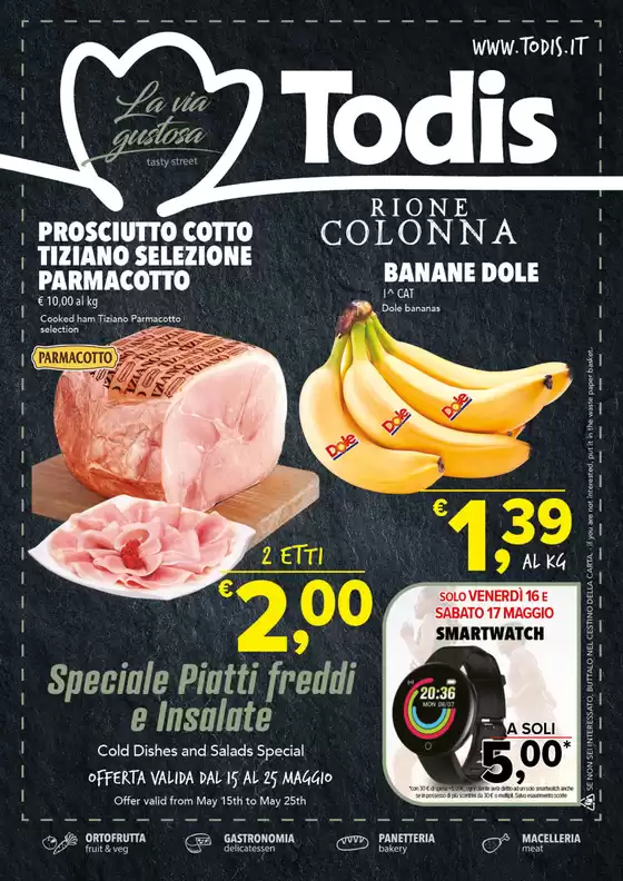 Volantino Todis a Roma | La via gustosa | 15/5/2025 - 25/5/2025