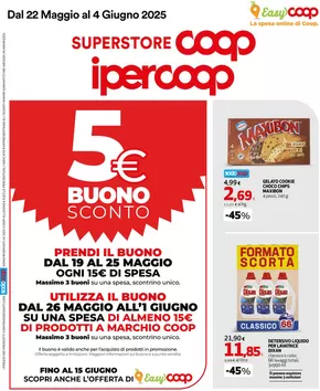 Offerte di Iper e super a Battaglia Terme | 5€ buono sconto in Ipercoop | 22/5/2025 - 4/6/2025