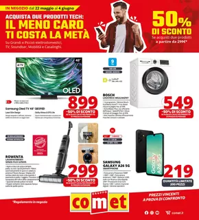 Volantino Comet a Senigallia | Il meno caro costa la metà da Comet! | 22/5/2025 - 4/6/2025