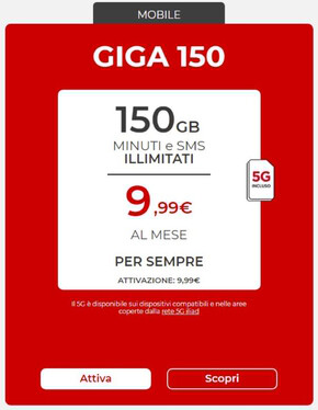 Offerte di Servizi a Legnano | Mobile e fibra in Iliad | 13/3/2023 - 31/7/2023