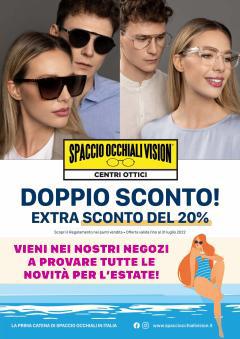Offerte di Salute e Ottica a Brescia | Doppio Sconto! in Spaccio Occhiali Vision | 2/8/2022 - 31/8/2022