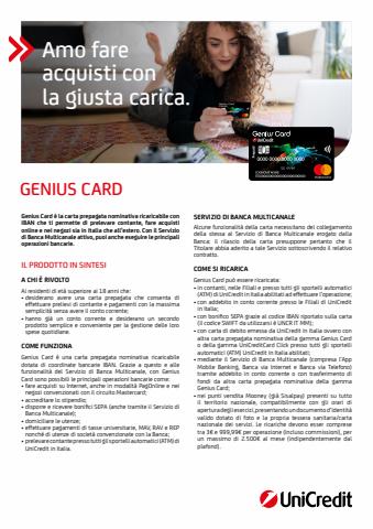 Offerte di Banche e Assicurazioni a Catania | Offerta Genius Card in UniCredit | 23/11/2022 - 23/1/2023