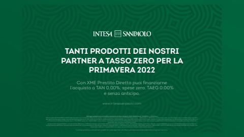 Offerte di Banche e Assicurazioni a Vicenza | Prodotti a tasso 0 in Intesa Sanpaolo | 2/5/2022 - 15/7/2022