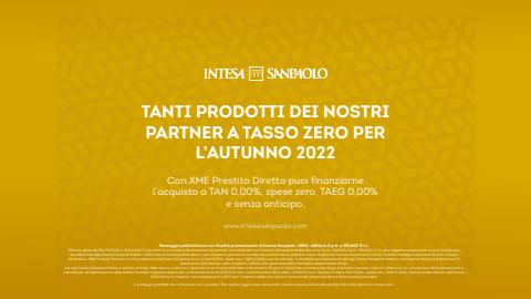 Offerte di Banche e Assicurazioni a Belpasso | Tanti prodotti a tasso zero in Intesa Sanpaolo | 17/9/2022 - 31/1/2023