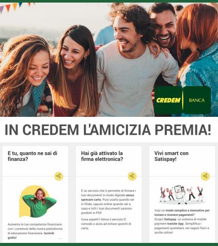 Offerte di Banche e Assicurazioni a Sciacca | L'amicizia premia! in Credem | 5/7/2022 - 31/8/2022