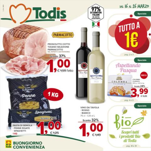 Volantino Todis | Tutto a 1€ | 16/3/2023 - 26/3/2023