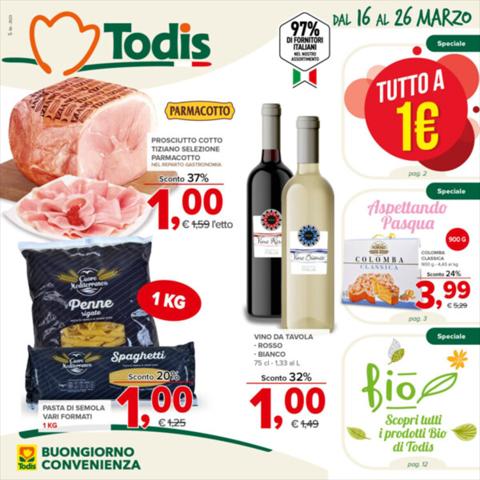 Volantino Todis a Palermo | Tutto a 1€ | 16/3/2023 - 26/3/2023
