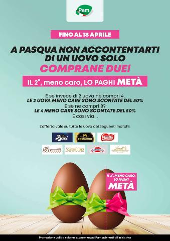 Catalogo Pam a Firenze | A Pasqua il 2° uovo lo paghi la metà | 6/4/2022 - 19/4/2022