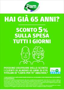 Volantino Pam a Milano | Sconto 5% Anziani Over 65 | 4/1/2023 - 31/12/2023