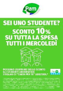 Volantino Pam a Torino | Sconto 10% Universitari Mercoledì | 4/1/2023 - 31/12/2023