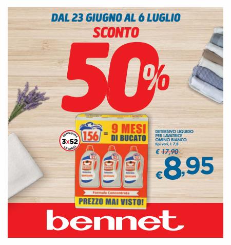 Volantino Bennet a Bergamo | DA BENNET: SCONTO 50% | 23/6/2022 - 6/7/2022