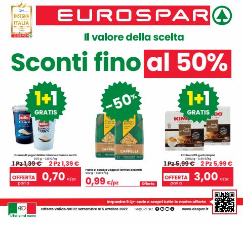 Volantino Eurospar | Sconti fino al 50% | 22/9/2022 - 5/10/2022