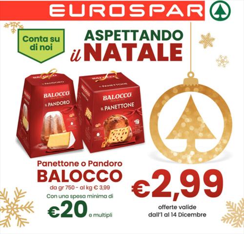Volantino Eurospar a Torino | Offerte Natale | 1/12/2022 - 14/12/2022