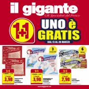 Volantino Il Gigante a Bergamo | Uno è gratis | 13/3/2023 - 26/3/2023