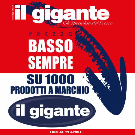 Volantino Il Gigante a Bologna | Prezzo Basso Sempre | 16/3/2023 - 19/4/2023