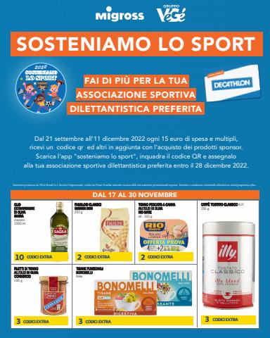 Volantino Migross a Verona | Sosteniamo lo sport | 17/11/2022 - 11/12/2022