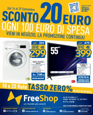 Volantino FreeShop | Sconti Free Shop | 16/9/2022 - 29/9/2022