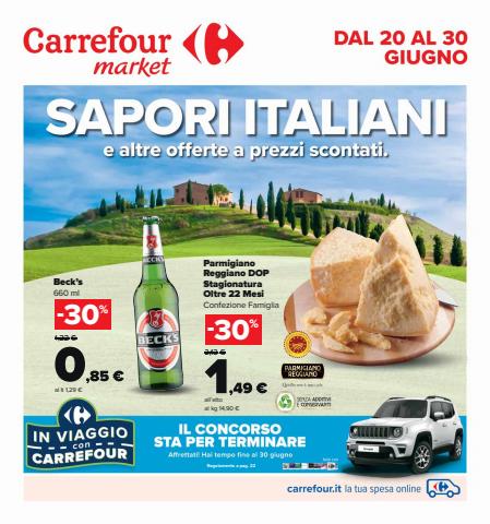 Volantino Carrefour Market | Sapori Italiani | 20/6/2022 - 30/6/2022