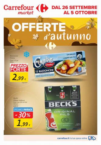 Volantino Carrefour Market a Roma | Offerte d'autunno | 26/9/2022 - 5/10/2022