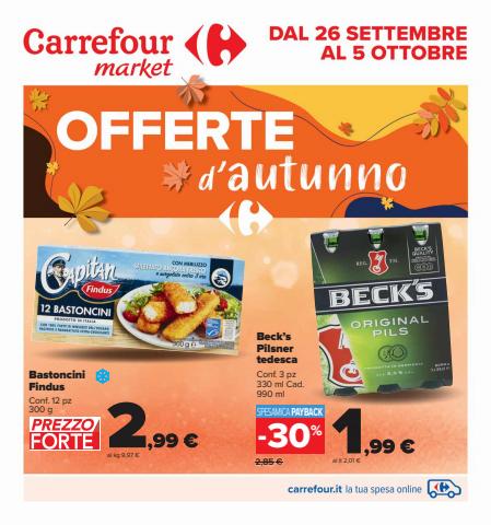 Volantino Carrefour Market a Tivoli | Offerte d'autunno | 26/9/2022 - 5/10/2022