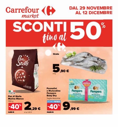 Volantino Carrefour Market a Montesilvano | Sconti fino al 50% | 29/11/2022 - 12/12/2022