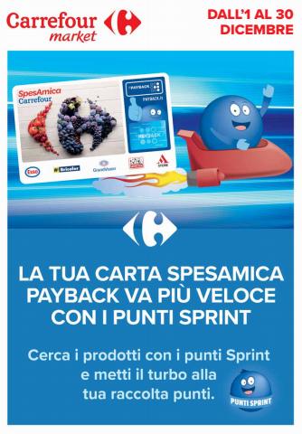 Volantino Carrefour Market a Genova | La tua carta spesamica payback va più veloce con i punti sprint | 1/12/2022 - 30/12/2022
