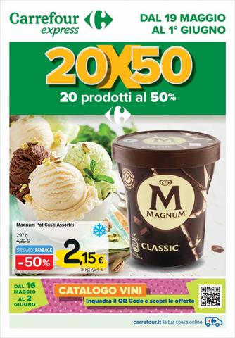 Catalogo Carrefour Express a Torino | 20 prodotti al 50% | 19/5/2022 - 1/6/2022