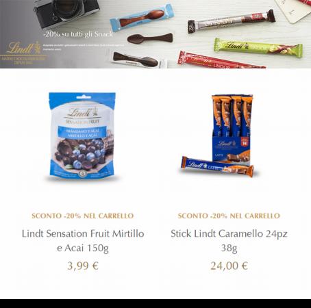 Offerte di Ristoranti | -20% Su Tutti Gli Snack! in Negozio Lindt | 10/5/2022 - 20/5/2022