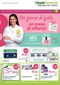 Offerte di Salute e Ottica a Genova | Un giorno di festa, un mese di offerte! in Lloyds Farmacia | 1/3/2023 - 28/3/2023