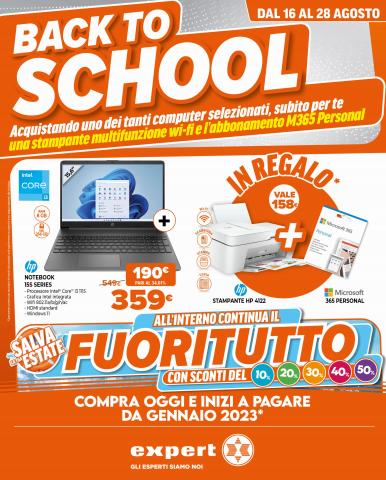 Volantino Somma Expert | Back to school | 16/8/2022 - 28/8/2022