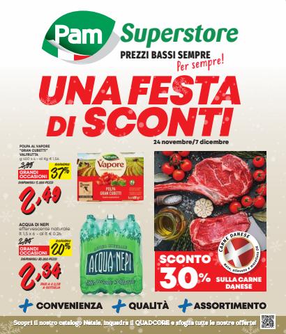 Volantino Superstore Pam | Una festa di sconti! | 24/11/2022 - 7/12/2022