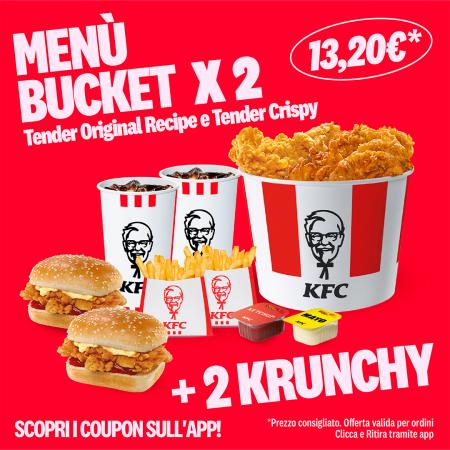 Offerte di Ristoranti a Aversa | Offerta menu bucket in KFC | 9/9/2022 - 9/10/2022