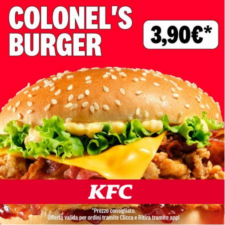 Volantino KFC | Offerta Coronel's burger | 1/12/2022 - 22/12/2022