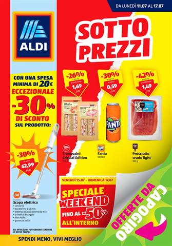 Volantino ALDI | Sotto Prezzi | 11/7/2022 - 17/7/2022