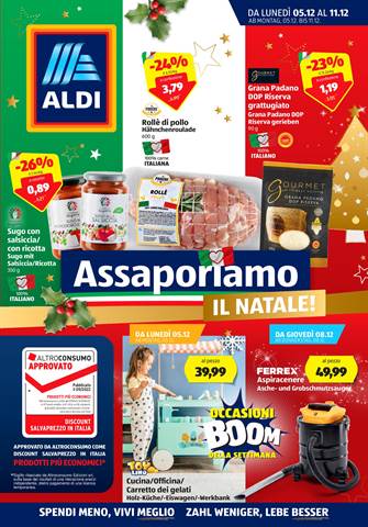 Volantino ALDI a Bolzano | Assaporiamo il Natale! | 5/12/2022 - 11/12/2022