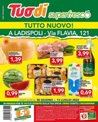 Volantino Fresco Market a Ladispoli | Un'estate di occasioni! | 30/6/2022 - 11/7/2022