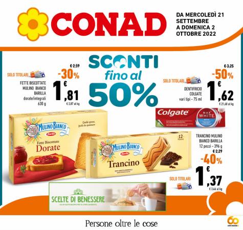 Offerte di Iper Supermercati a Benevento | Sconti fino al 50% in Conad | 21/9/2022 - 2/10/2022
