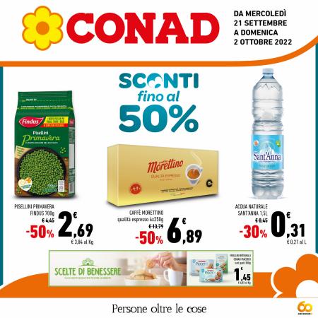 Volantino Conad | Sconti fino al 50% | 21/9/2022 - 2/10/2022