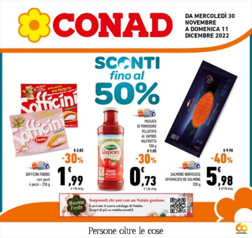 Volantino Conad | Sconti fino al 50% | 30/11/2022 - 11/12/2022